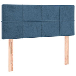 Maison Chic Tête de lit moderne pour chambre - Décoration de lit Bleu foncé 80x5x78/88 cm Velours -MN76085