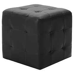 vidaXL Poufs 2 pcs Noir 30 x 30 x 30 cm Similicuir