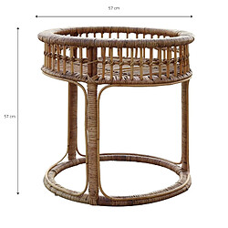 Acheter Table d'Appoint Rotin Naturel Chillvert Parma 57x57cm Rond