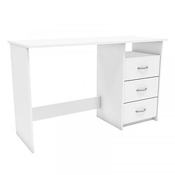 Avis Dansmamaison Bureau 1 niche 3 tiroirs Blanc - ROUSSEAU