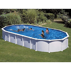 Piscine acier blanc Haïti ovale 10,20 x 5,75 x 1,32 m - Gré