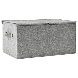 Avis vidaXL Boîte de rangement Tissu 50x30x25 cm Gris