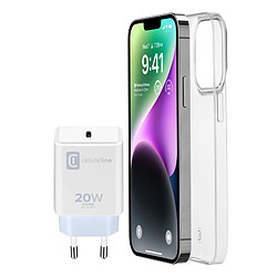 Avis Cellular Line Cellularline Starter Kit Chargeur et Coque Blanche Transparente pour Iphone 14 A2882