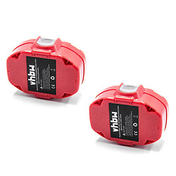 vhbw 2x NiMH batterie 3000mAh (18V) pour outil électrique outil Powertools Tools comme Makita 1822