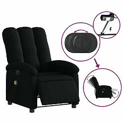 Maison Chic Fauteuil Relax pour salon, Fauteuil de massage inclinable électrique Noir Tissu -GKD85220 pas cher