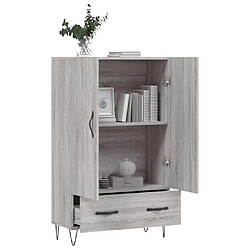 Avis vidaXL Buffet haut sonoma gris 69,5x31x115 cm bois d'ingénierie