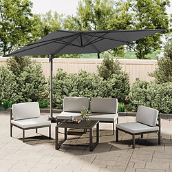 Maison Chic Parasol Jardin | Parasol déporté avec mat en aluminium Anthracite 300x300 cm - GKD26122