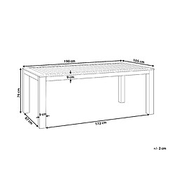 Avis Beliani Table de jardin Bois Bois clair MONSANO