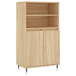 vidaXL Buffet haut Chêne sonoma 60x36x110 cm Bois d'ingénierie