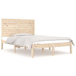 Maison Chic Lit adulte - Lit simple Cadre de lit,Structure du lit Contemporain bois massif 120x190 cm petit double -MN20352