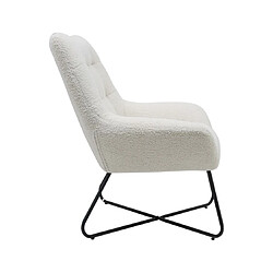 PRO LIVING Fauteuil Bouclette blanc