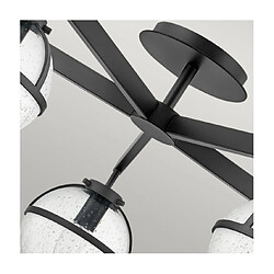 Elstead Lighting Plafonnier semi-encastré à 5 bras multiples, noir IP44 pas cher