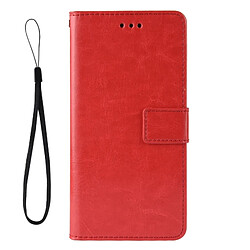 Wewoo Housse Coque en cuir à rabat horizontal Retro Crazy Horse Texture pour OnePlus 7 Proavec porte-carte et fentes cartes et cadre photo Rouge