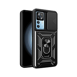 PHONECARE Coque Magnetic Military Defender Slide Window Anti-Impact pour Xiaomi 12T Pro - Noir