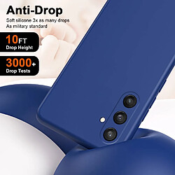 Acheter Htdmobiles Coque pour Samsung Galaxy S24 5G - housse etui silicone gel fine + film ecran - BLEU FONCE