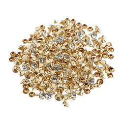 Acheter 100pcs rivets cristal double capuchon rapides rivets sacs accessoires de vetements 8mm