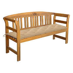 Maison Chic Banc de jardin | Banquette de jardin | Chaise Relax avec coussin 157 cm Bois d'acacia massif -MN52323