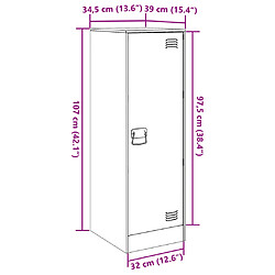 vidaXL Buffet rose 34,5x39x107 cm acier pas cher