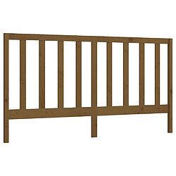 vidaXL Tête de lit Marron miel 206x4x100 cm Bois massif de pin