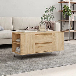 Maison Chic Tabls basse,Table Console pour salon chêne sonoma 102x44,5x50 cm bois d'ingénierie -MN97270