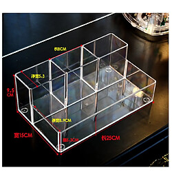 Universal Organisateur de maquillage en plastique Boîte de rangement de salle de bains Organisateur de maquillage Bijoux de bureau Boîte de rangement de bijoux Conteneur