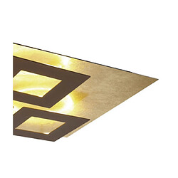 Acheter Inspired Plafonnier Dalia 50cm, LED 48W, 3000K, 3360lm, Or/Marron Rouille, 3 ans de Garantie