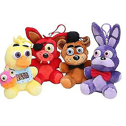 Universal FNAF Ensemble de jouets en peluche 4 pièces Freddy Fox Bonnie 16 CMDescriffnaf Ensemble de jouets en peluche 4 pièces Freddy Fox Bonnie 16 CMNEW FNAF Pendant Toy Toy4-Piece Set: B