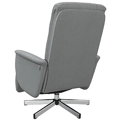 Acheter vidaXL Fauteuil inclinable de massage et repose-pieds gris clair tissu