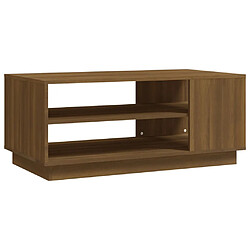 vidaXL Table basse chêne marron 102x55x43 cm bois d'ingénierie