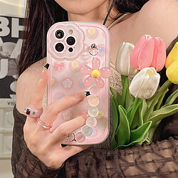 GUPBOO Étui pour iPhone11ProMax Chaîne de cas de téléphone portable frais floral papillon de style coréen