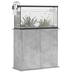 Avis vidaXL Support pour aquarium gris béton 81x36x73 cm bois d'ingénierie