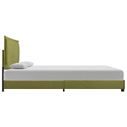 Avis vidaXL Cadre de lit sans matelas vert tissu 140x200 cm