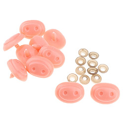 10pieces Pig Nose Nez de Sécurité en Plastique pour Production Artisanale Réparation de Poupée