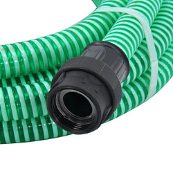 Avis vidaXL Tuyau d'aspiration avec raccords en PVC vert 1" 4 m PVC