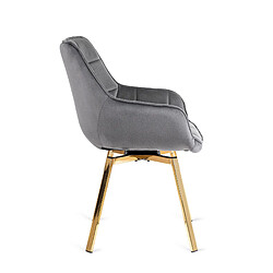 Avis Vivaldi Chaise Pivotant MIA Gris Velours