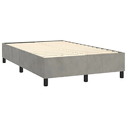 Avis vidaXL Sommier à lattes de lit et matelas Gris clair 120x200cm Velours