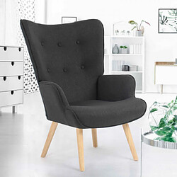 Idmarket MARKET Fauteuil IVAR - Gris anthracite