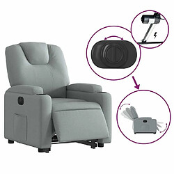 Maison Chic Fauteuil Relax pour salon, Fauteuil inclinable électrique gris clair tissu -GKD63680 pas cher