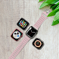 Avizar Bracelet pour Apple Watch 41mm / 40mm / 38 mm Silicone Ajustable Rose poudré pas cher