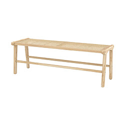 Rendez Vous Deco Banc Kuna 120 cm en teck et cannage