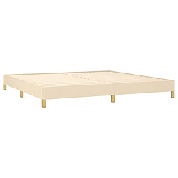 Avis vidaXL Cadre de lit sans matelas crème 200x200 cm tissu