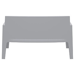 Alterego Banc de jardin 'PLEMO XL' gris clair en matière plastique