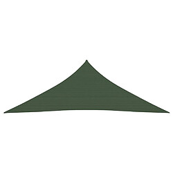 Helloshop26 Voile toile d'ombrage parasol 160 g/m² 4,5 x 4,5 x 4,5 m PEHD vert foncé 02_0009430