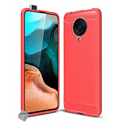 Htdmobiles Coque silicone gel carbone pour Xiaomi Poco F2 Pro + film ecran - ROUGE pas cher