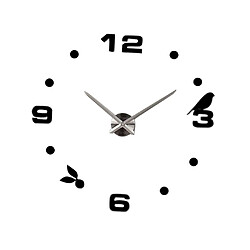 Acheter moderne diy grande horloge murale grande montre 3d autocollants horloge amovible noir