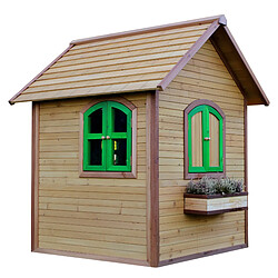 Avis AXI Julia Maison Enfant en Bois FSC | Maison de Jeux pour l'extérieur / Jardin en marron & VERT | Maisonnette / Cabane de Jeu avec des fenêtres