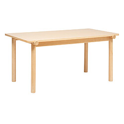 Pegane Table à manger en bois MDF coloris beige - Longueur 160 x Profondeur 87,5 x Hauteur 74,5 cm