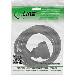 InLine® Rallonge électrique avec Contact de Protection mâle/Femelle Noir 1,5 m pas cher