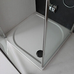 Kiamami Valentina CABINE DE DOUCHE CRISTAL CARÉE A DEUX BATTANTS EN VERRE 70X70 CM | CRISTAL