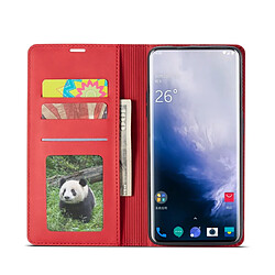 Acheter Wewoo Housse Coque Pour OnePlus 7 Pro Forwenw Dream Series Oil Edge Fort Magnetism Étui en cuir à rabat horizontal avec support et fentes cartes et portefeuille et cadre photo rouge